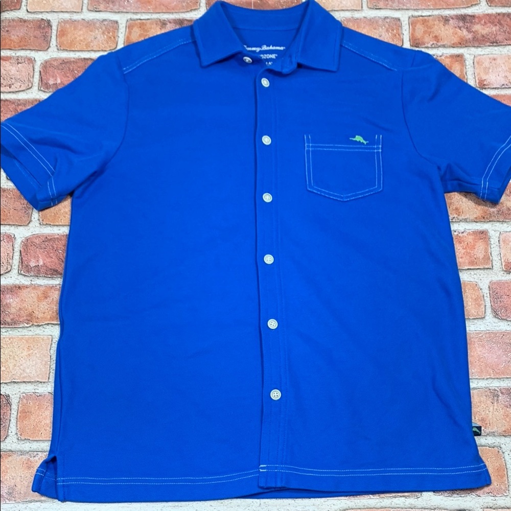Tommy Bahama Blue Men's Shirt IslandZone Supima. Size XS